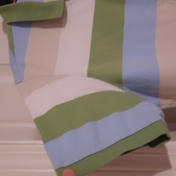 Izod Xl mens shirt blue, green, tan polo - Picture 3 of 5